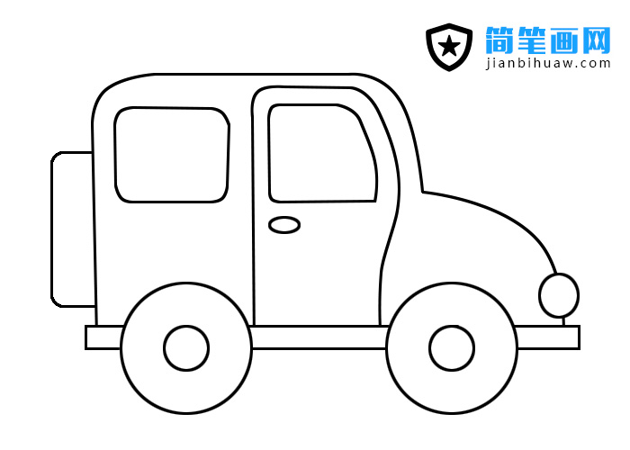 吉普車(chē)簡(jiǎn)筆畫(huà)的步驟和上色