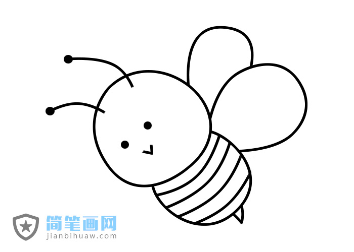 蜜蜂簡筆畫彩色繪畫步驟教程