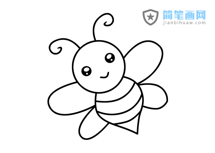 小蜜蜂簡(jiǎn)筆畫(huà)的步驟和上色圖
