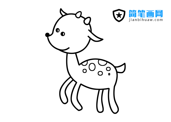 小鹿簡筆畫圖片包含步驟圖