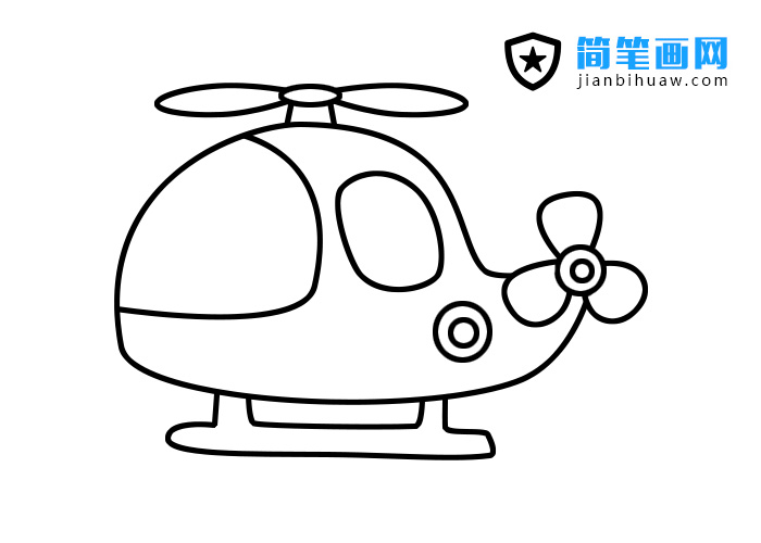 直升飛機(jī)簡(jiǎn)筆畫的畫法步驟