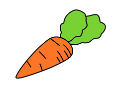 胡蘿卜的簡(jiǎn)筆畫(huà)畫(huà)法和分解步驟