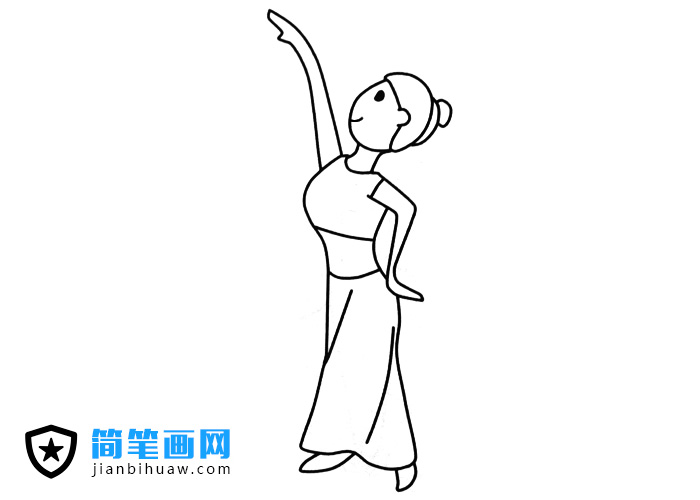 跳舞的女士簡(jiǎn)筆畫(huà)圖片