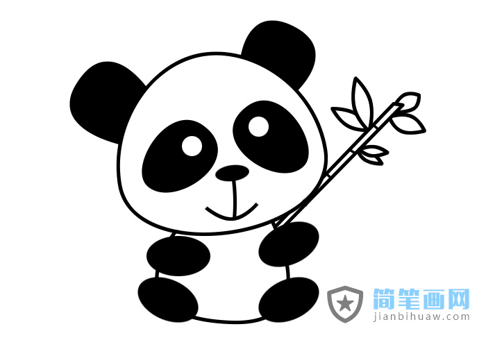 可愛的熊貓簡(jiǎn)筆畫圖片