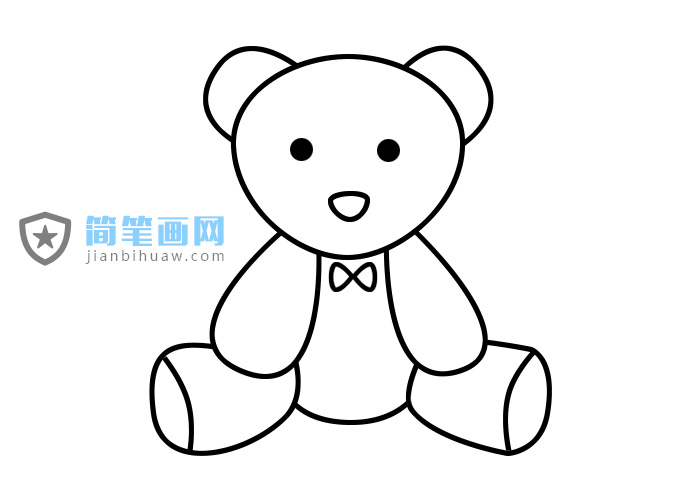 玩具熊簡筆畫圖片