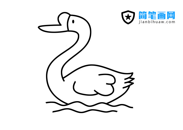 天鵝簡(jiǎn)筆畫(huà)圖片
