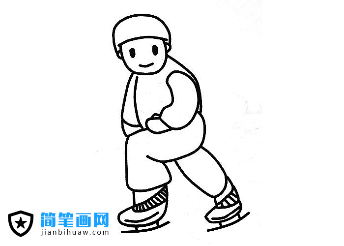 滑冰簡(jiǎn)筆畫圖片