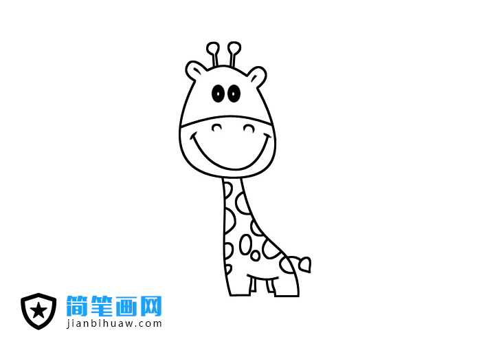 一只小長(zhǎng)頸鹿簡(jiǎn)筆畫圖片