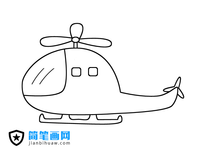 簡(jiǎn)易直升機(jī)簡(jiǎn)筆畫圖片
