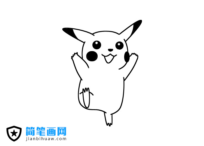 皮卡丘簡筆畫圖片