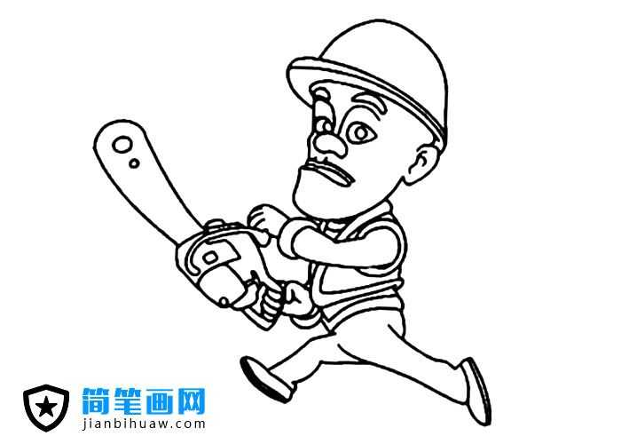 《熊出沒(méi)》主角光頭強(qiáng)簡(jiǎn)筆畫(huà)圖片