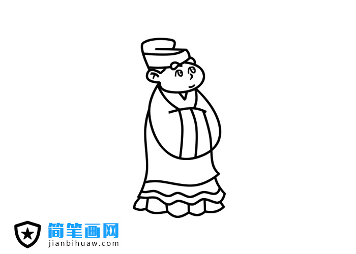 卡通的古代人簡(jiǎn)筆畫圖片含步驟