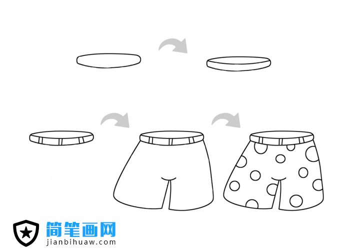 花短褲簡(jiǎn)筆畫圖片和步驟