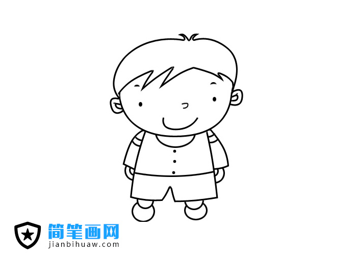 小P孩子簡筆畫圖片