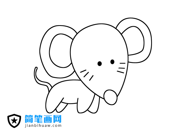 十二生肖之老鼠的簡筆畫圖片