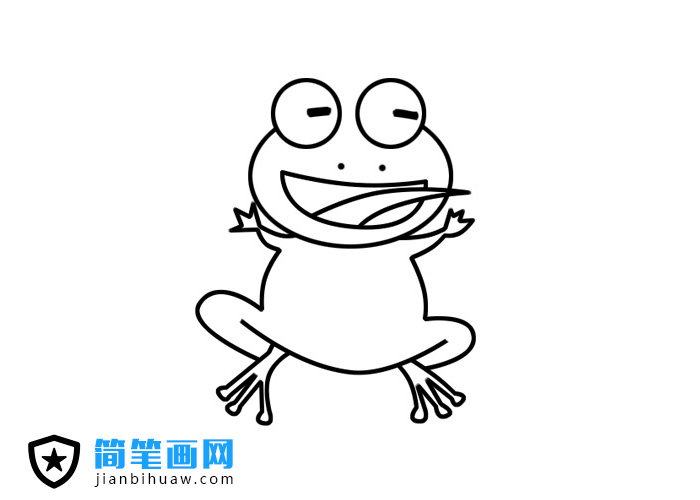 伸出舌頭的小青蛙簡(jiǎn)筆畫圖片