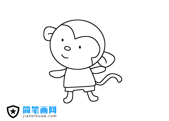 小猴子簡筆畫