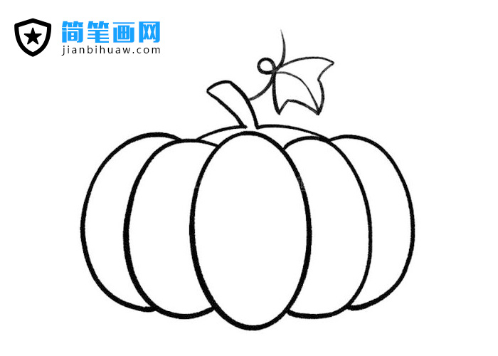 南瓜簡(jiǎn)筆畫含上色圖片
