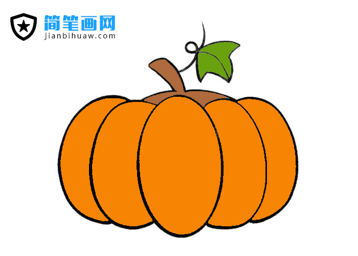 南瓜簡(jiǎn)筆畫含上色圖片