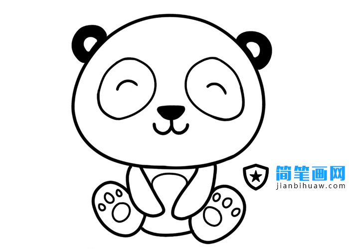 一只可愛的小熊熊簡(jiǎn)筆畫圖片