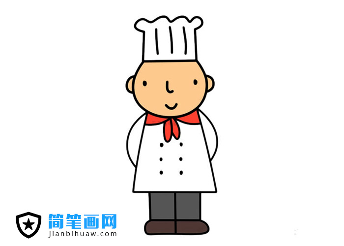 酒店星級(jí)大廚簡筆畫圖片含上色