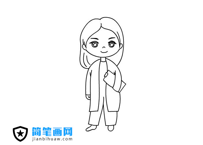 婦產(chǎn)科女醫(yī)生簡筆畫圖片含上色