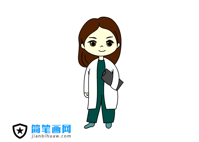 婦產(chǎn)科女醫(yī)生簡筆畫圖片含上色