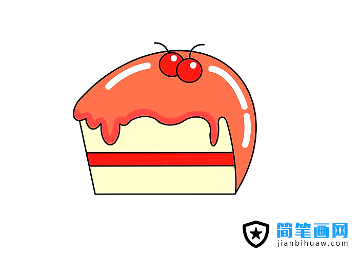 夾心蛋糕簡(jiǎn)筆畫圖片含上色