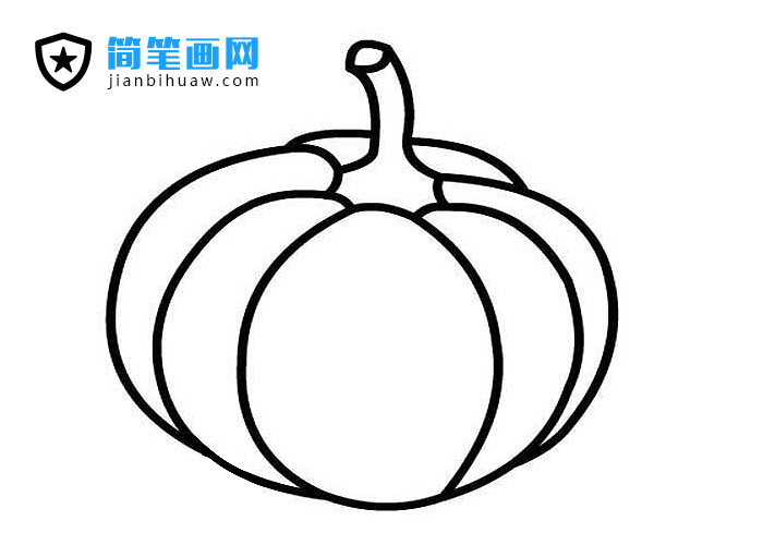 南瓜簡(jiǎn)筆畫圖片含上色