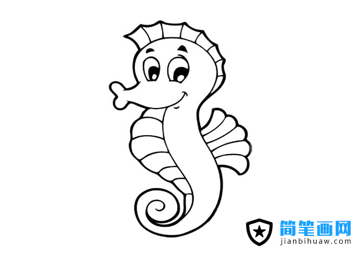 卡通海馬簡(jiǎn)筆畫(huà)圖片