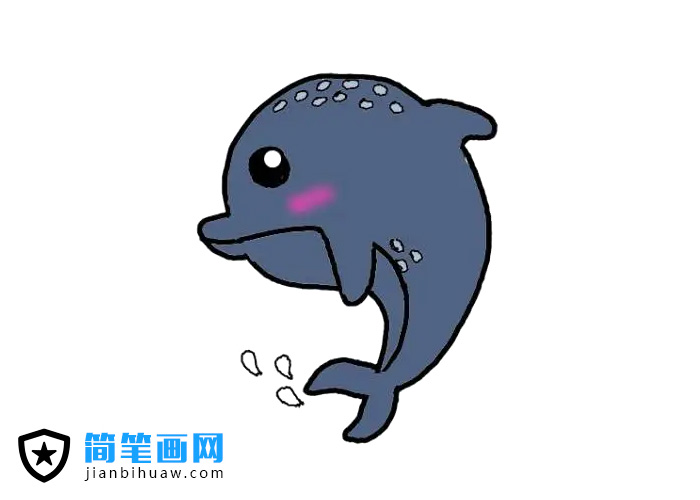 簡(jiǎn)單的海豚簡(jiǎn)筆畫(huà)圖片含上色