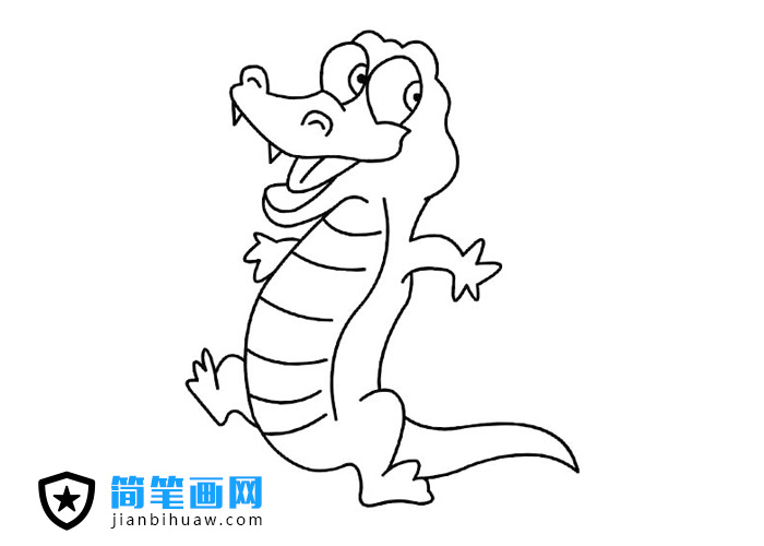 鱷魚(yú)簡(jiǎn)筆畫(huà)圖片