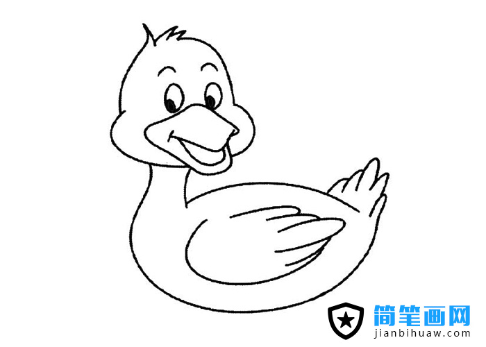 卡通鴨子簡筆畫圖片