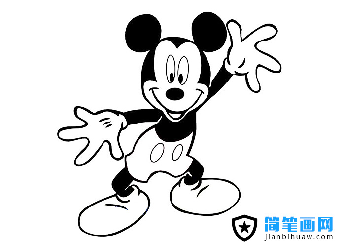 兒童簡筆畫米老鼠簡筆畫圖片