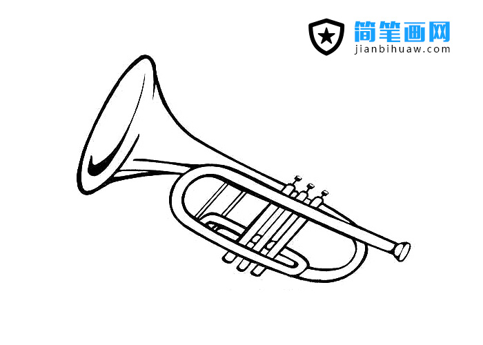 喇叭小號簡筆畫圖片