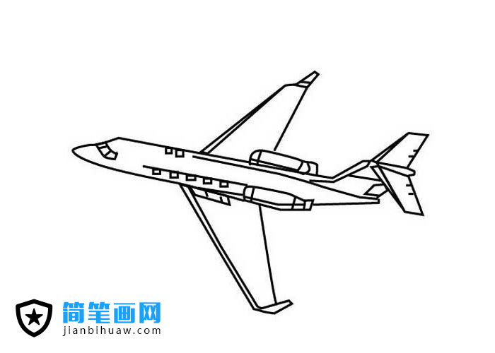 私飛機(jī)簡(jiǎn)筆畫小型客機(jī)簡(jiǎn)筆畫圖片