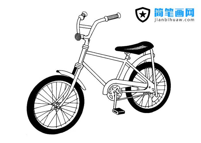 漫畫(huà)自行車(chē)簡(jiǎn)筆畫(huà)圖片
