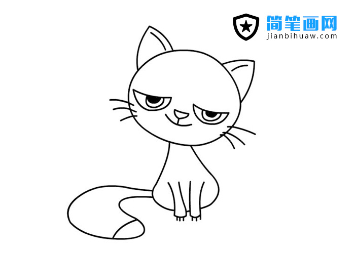 幼兒簡筆畫可愛的小貓簡筆畫圖片