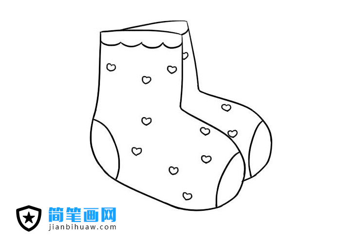 一雙小襪子簡(jiǎn)筆畫圖片