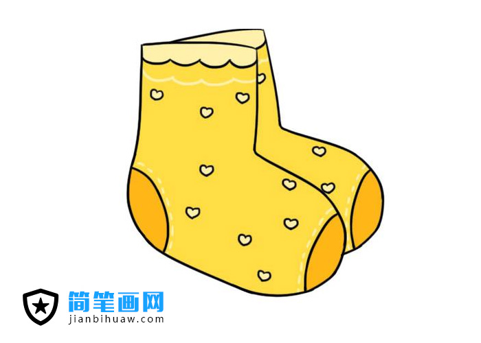 一雙小襪子簡(jiǎn)筆畫圖片