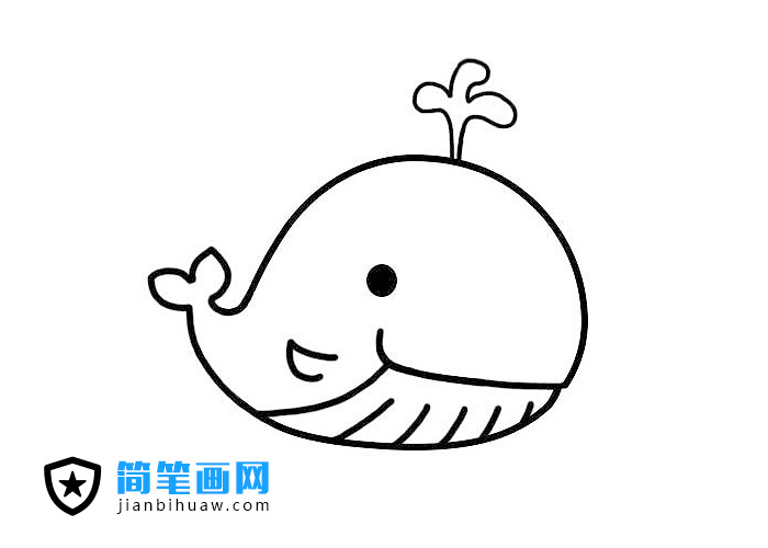 鯨魚簡(jiǎn)筆畫圖片含上色