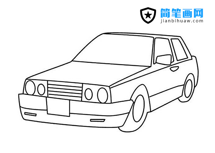 轎車簡(jiǎn)筆畫圖片私家車簡(jiǎn)筆畫