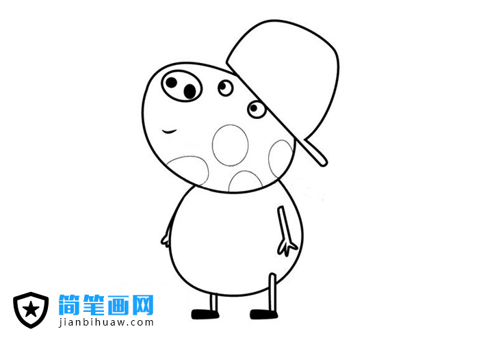 小豬佩奇之小馬皮特簡筆畫圖片
