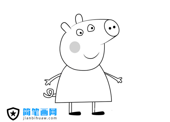 小豬佩奇之小豬克洛伊簡筆畫圖片