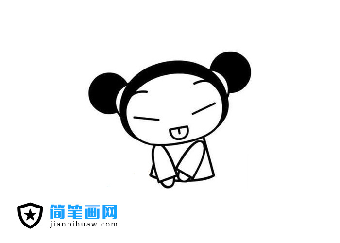 可愛的吉祥娃娃簡(jiǎn)筆畫圖片